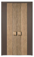 Aluminum Alloy Armored Entry Door — Dual-Tone Diamond Weave & Minimalist Handle