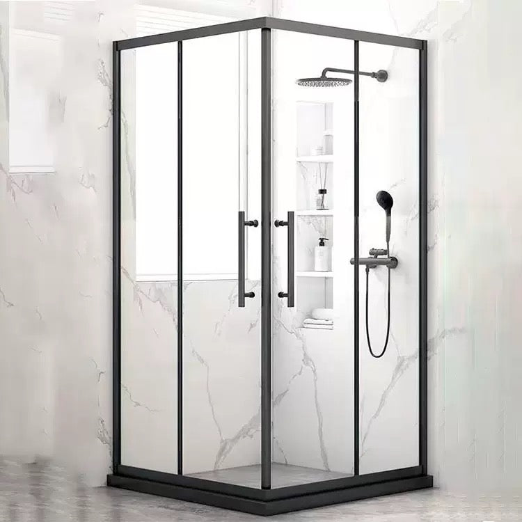 Aluminum Alloy Square Corner Shower Enclosure — Sliding Door Shower Room