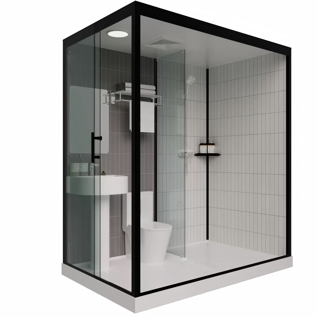Aluminum Alloy Integrated Bathroom Pod — All-in-One Shower, Toilet & Basin Unit