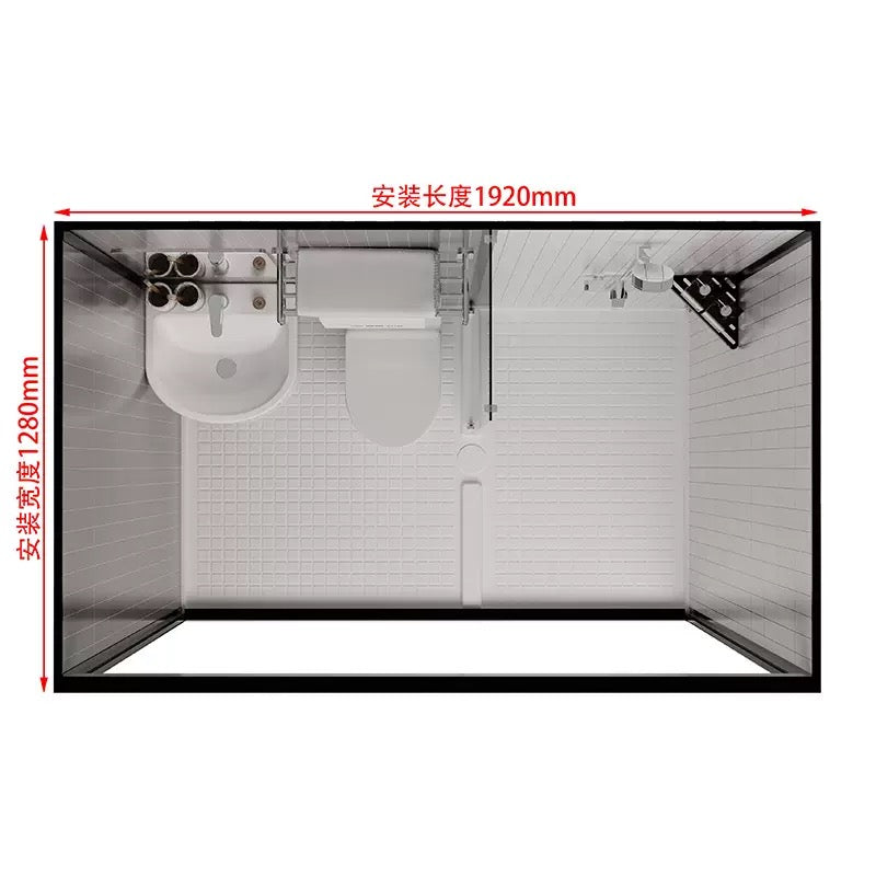 Aluminum Alloy Integrated Bathroom Pod — All-in-One Shower, Toilet & Basin Unit