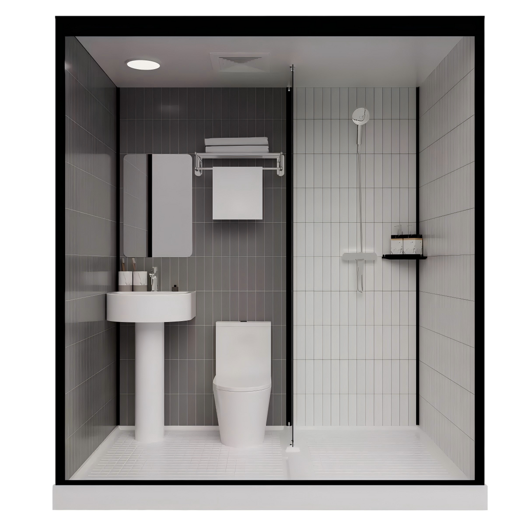 Aluminum Alloy Integrated Bathroom Pod — All-in-One Shower, Toilet & Basin Unit