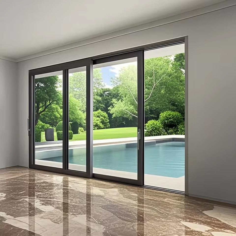 Aluminum Alloy Full-Glass Sliding Door — Indoor Wet & Dry Zone Partition