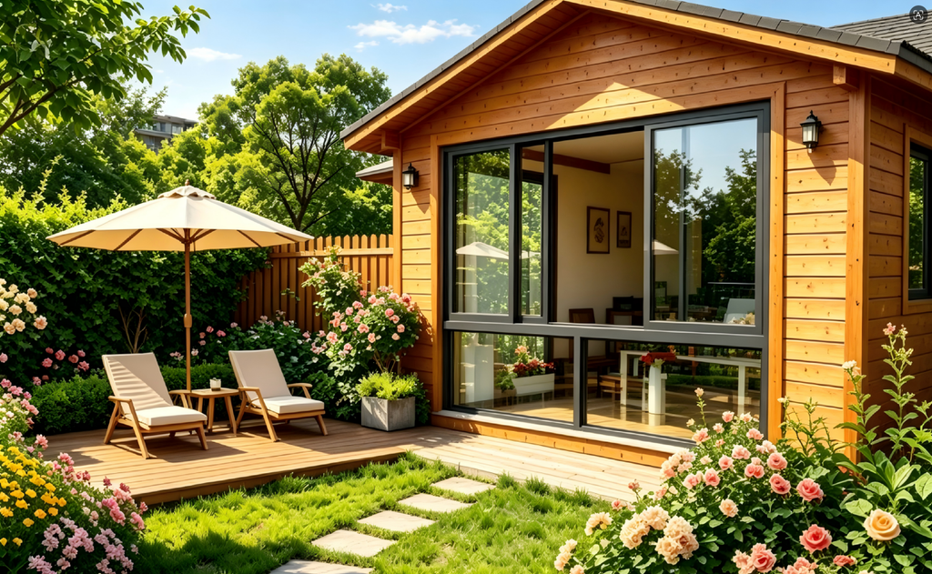 Aluminum Alloy Sliding Window — Warm Tone Balcony & Garden Series