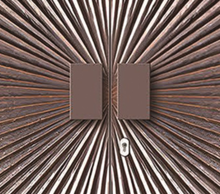 Aluminum Alloy Armored Entry Door — Starburst Texture & Minimalist Handle